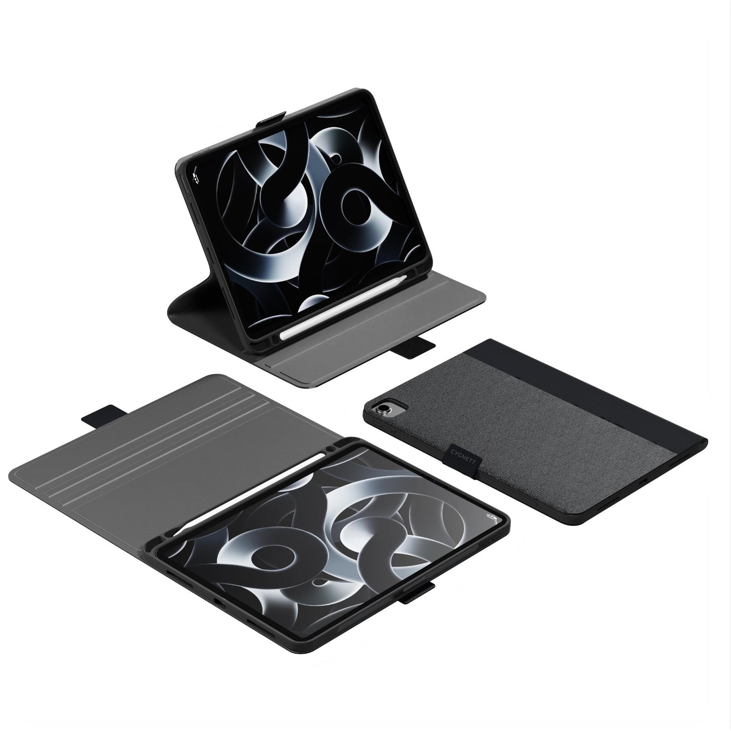 Cygnett Tekview Protective Case for iPad Air 13" M3/M2 & iPad Pro 12.9"/13" (Black)