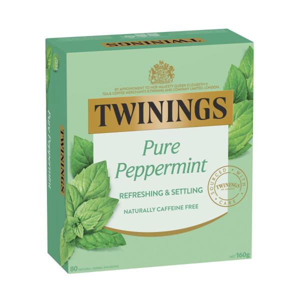 TWININGS PURE PEPPERMINT INFUSIONS TEA BAGS 80 PACK