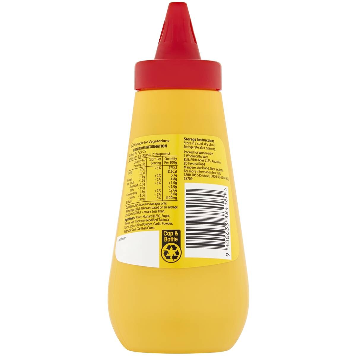 Woolworths Mild American Mustard 250g