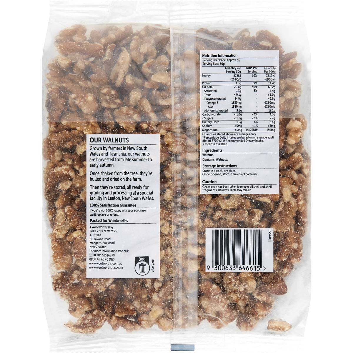 Woolworths Walnuts Kernel 500g