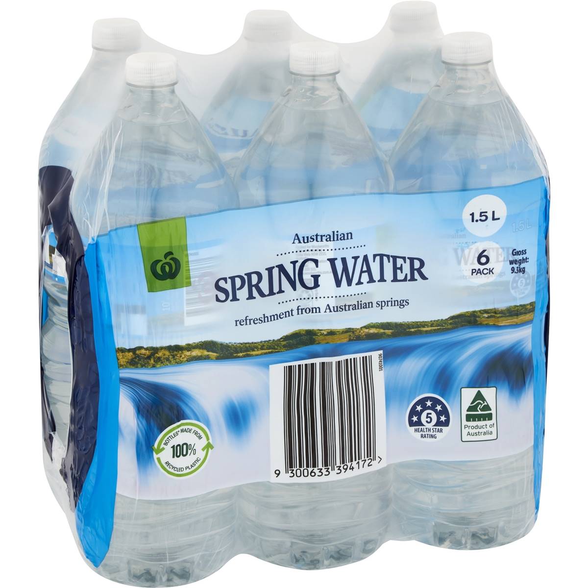 Woolworths Spring Water Bottles 1.5L x 6 pack