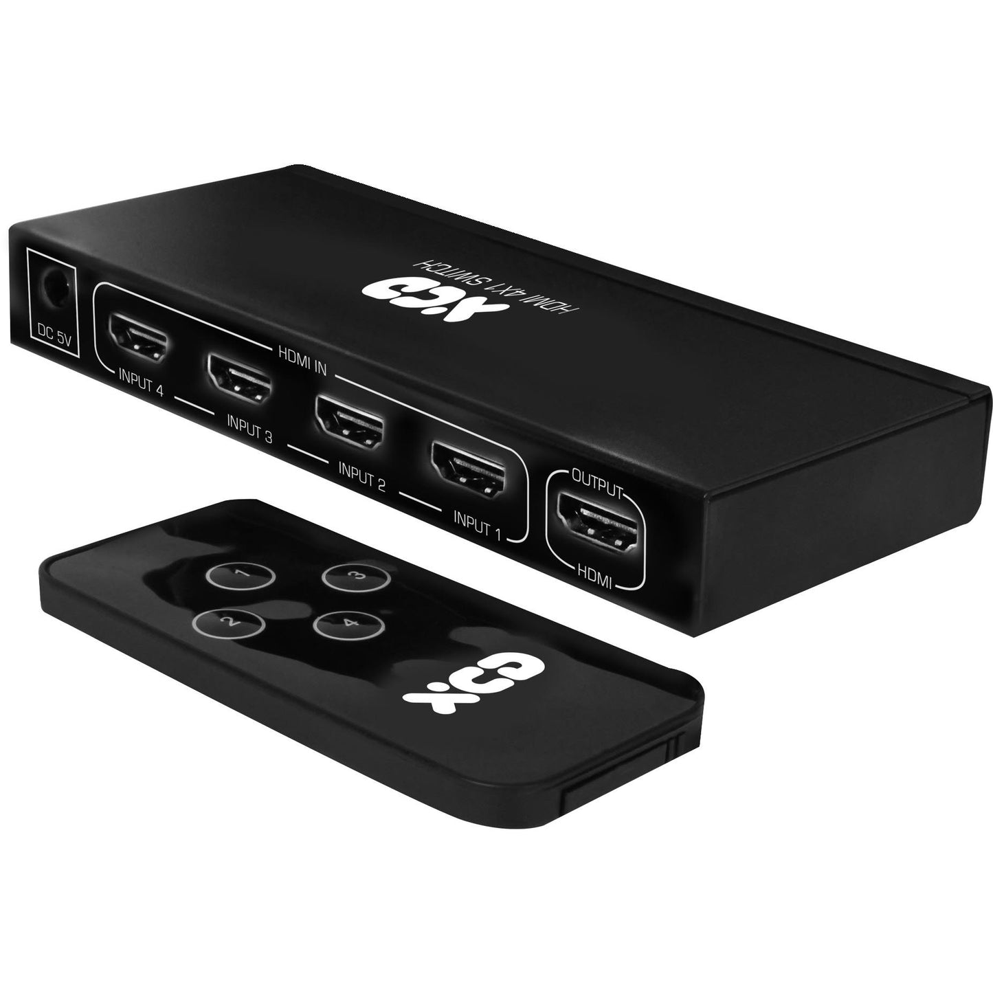 XCD Essentials HDMI 4 to 1 Splitter with Remote V2