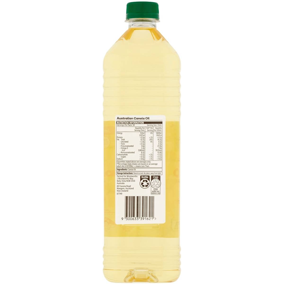 Woolworths Canola Oil 750ml