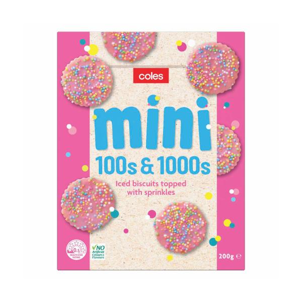 COLES KIDS BISCUITS MINI 100'S & 1000'S