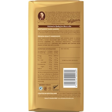 Whittaker's Block Dark Almond 200g