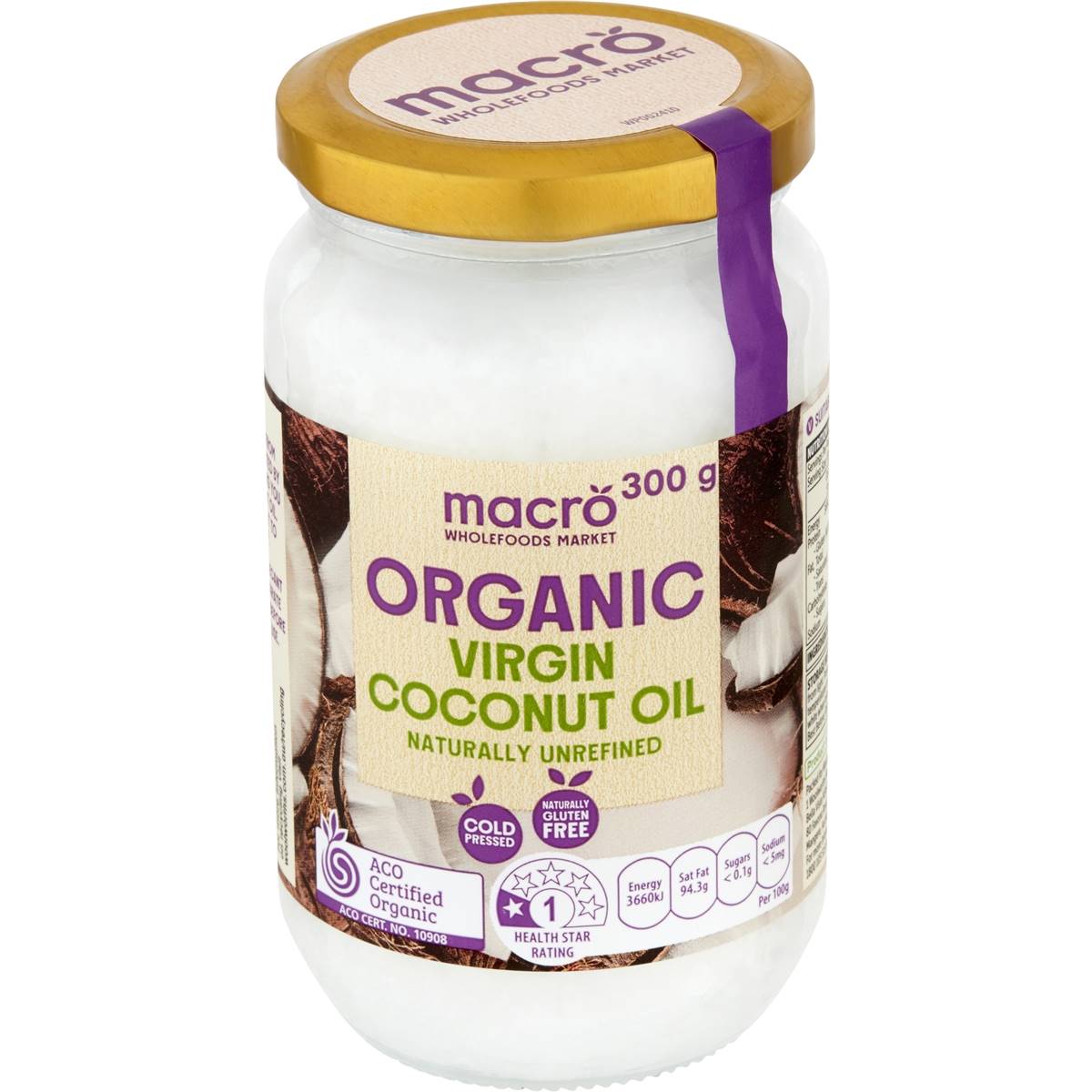 Macro Organic Virgin Coconut Oil 300g
