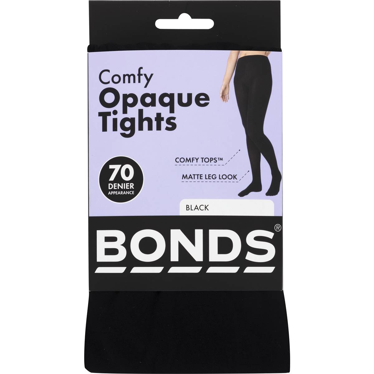 Bonds Comfy Tops Opaque Tights Black Sml-Med Each