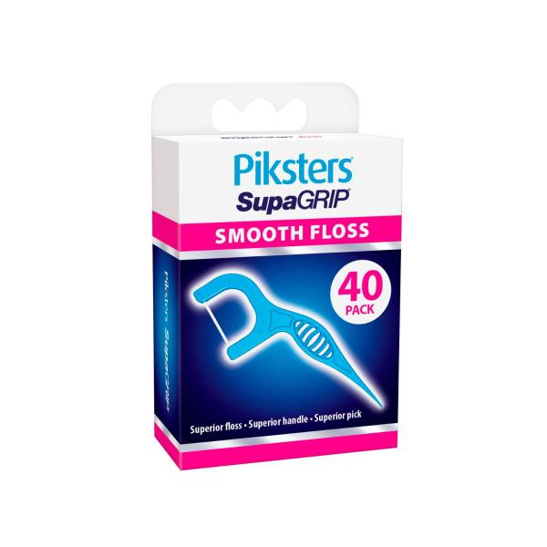 PIKSTERS SUPAGRIP SMOOTH FLOSS PICKS 40 PACK