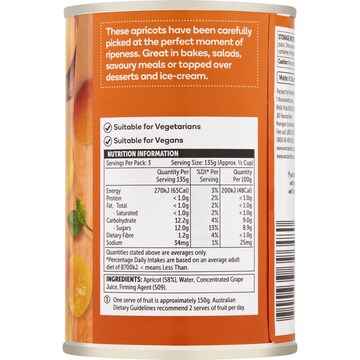 Woolworths Apricot Halves In Juice 410g