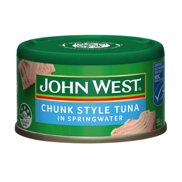 JOHN WEST TUNA CHUNK STYLE IN SPRINGWATER 95 GRAM