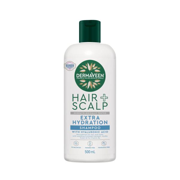 DERMAVEEN HAIR + SCALP EXTRA HYDRATION SHAMPOO 500ML