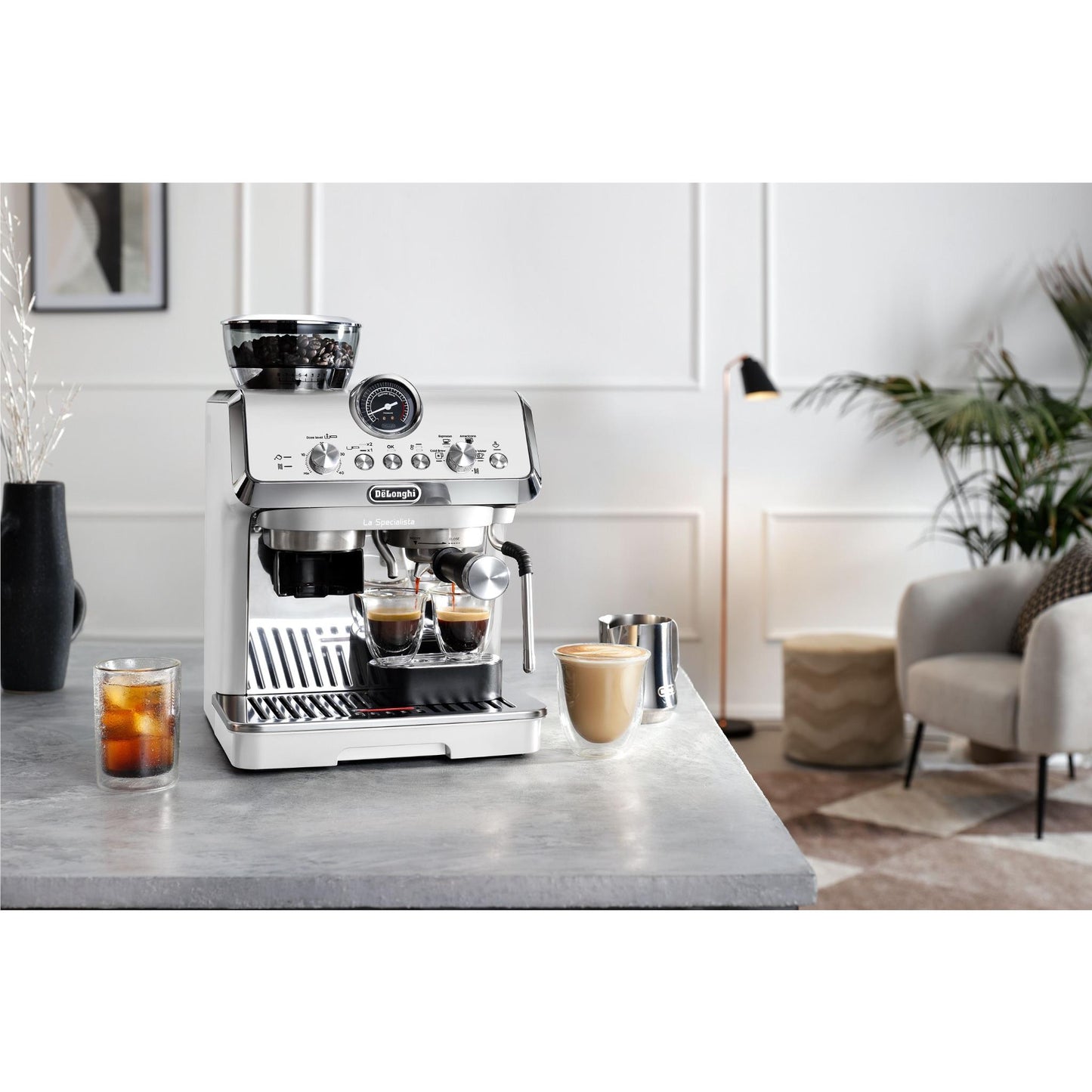 De'Longhi EC9255WI La Specialista Arte Evo with Cold Brew Coffee Machine (White)