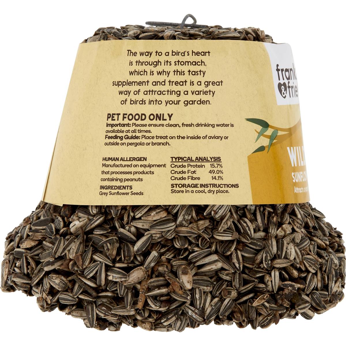 Frankie & Friends Wild Bird Sunflower Seed Bell Treat 585g