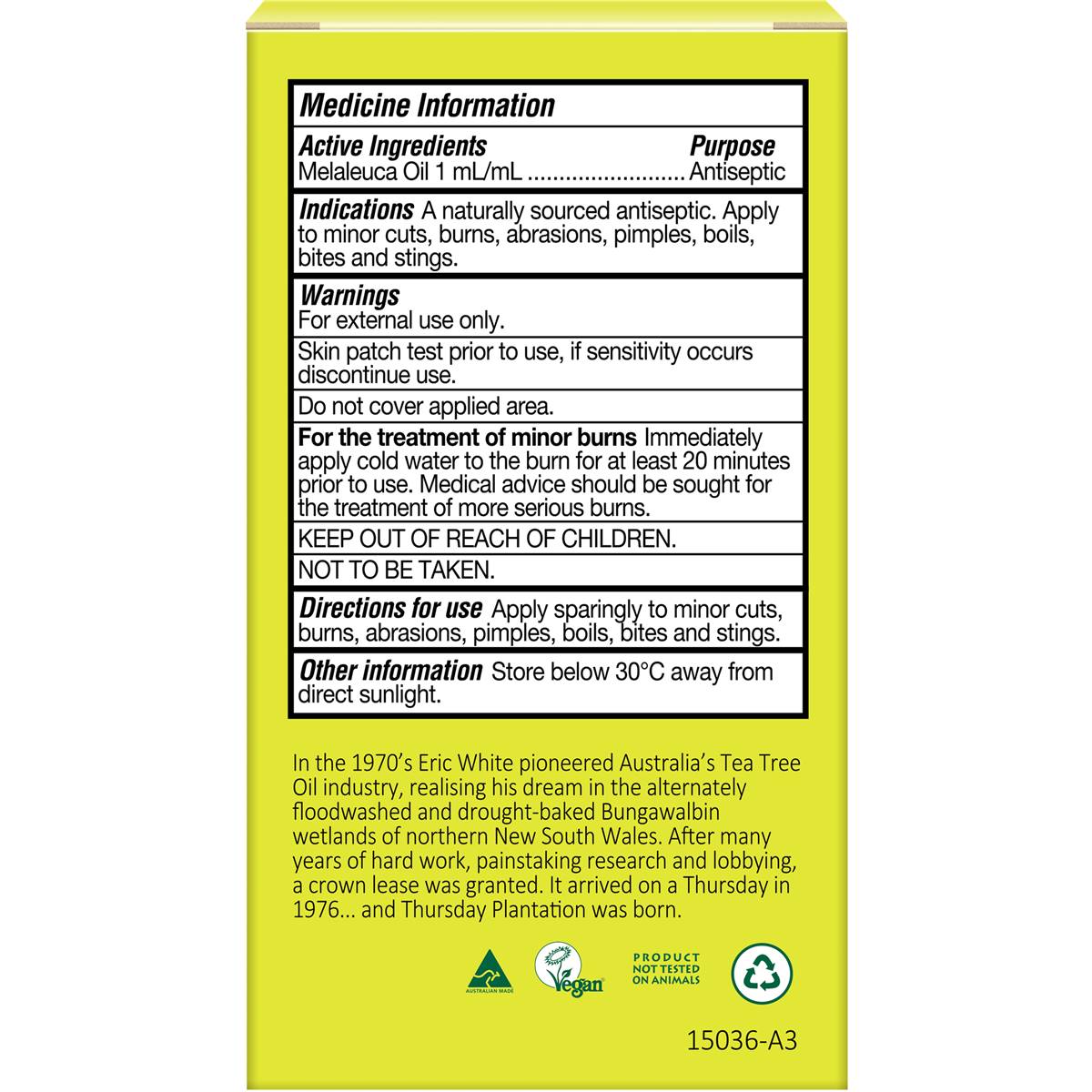 Thursday Plantation Oil Tea Tree 15ml