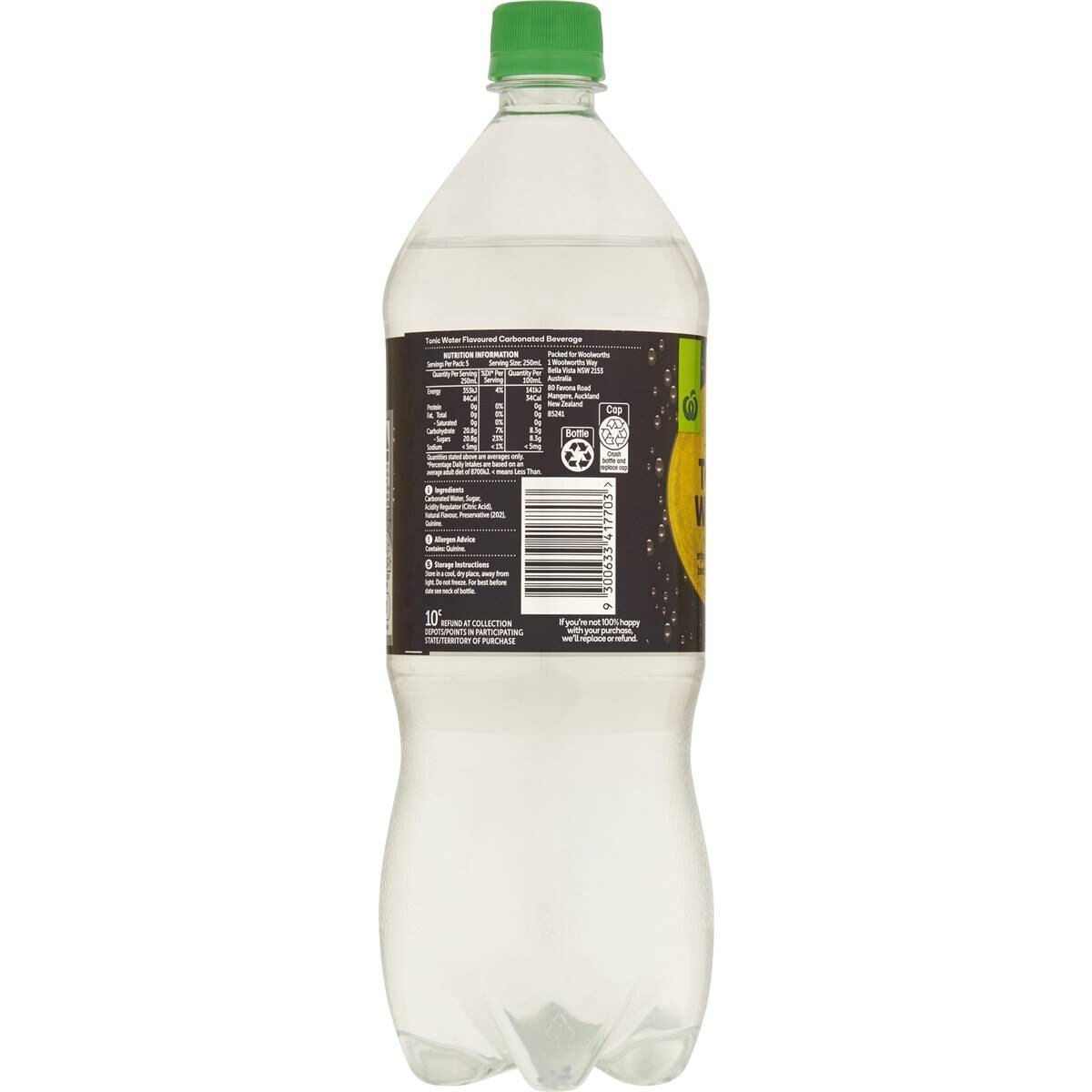 Woolworths Tonic Water 1.25l
