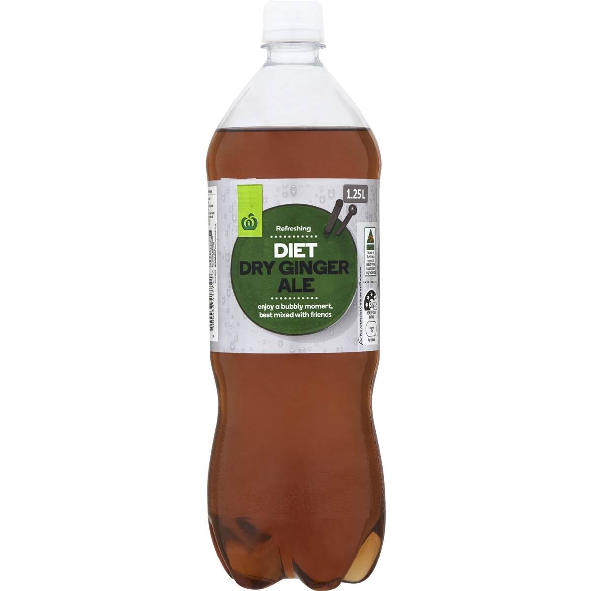 Woolworths Diet Dry Ginger Ale 1.25l