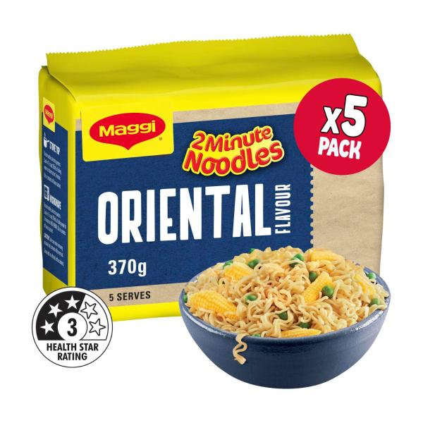 MAGGI 2 MINUTE INSTANT NOODLES ORIENTAL FLAVOUR 5 PACK