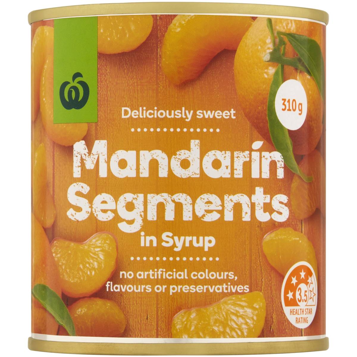 Woolworths Mandarin In Syrup 310g
