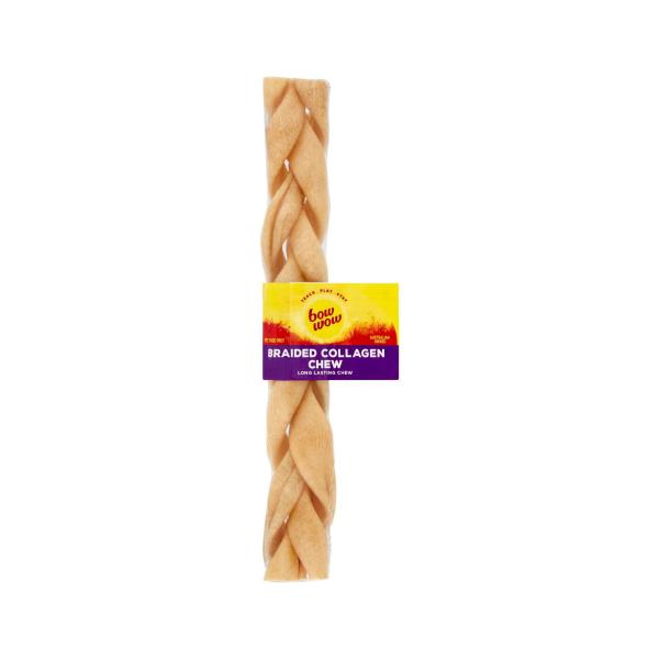 BOW WOW BRAIDED COLLAGEN STICK 10" DOG TREAT 1 PACK