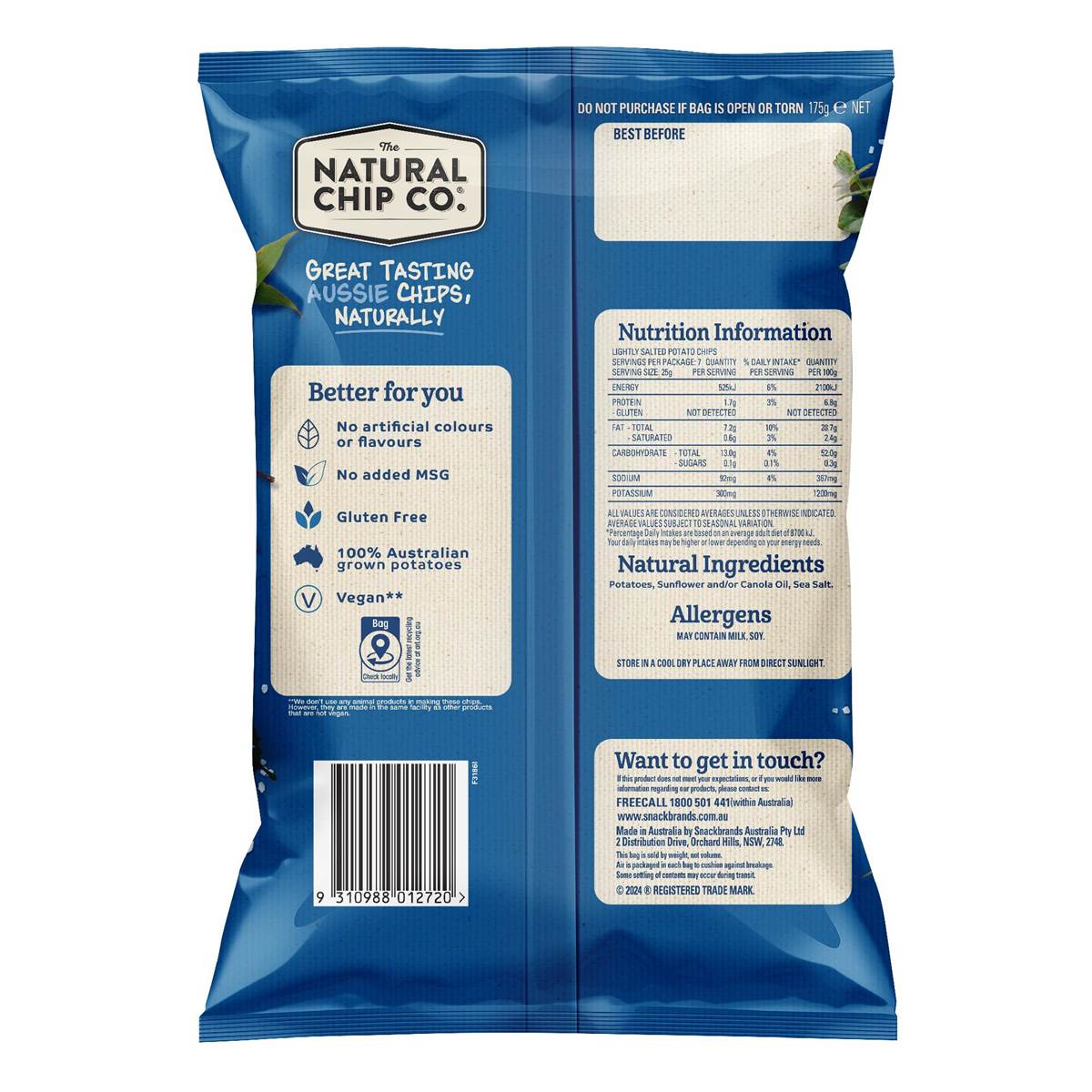 The Natural Chip Co Sea Salt 175G
