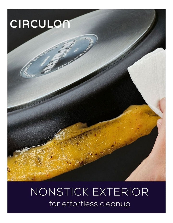 Style Nonstick Induction Skillet Triple Pack 21/25/28cm in Black