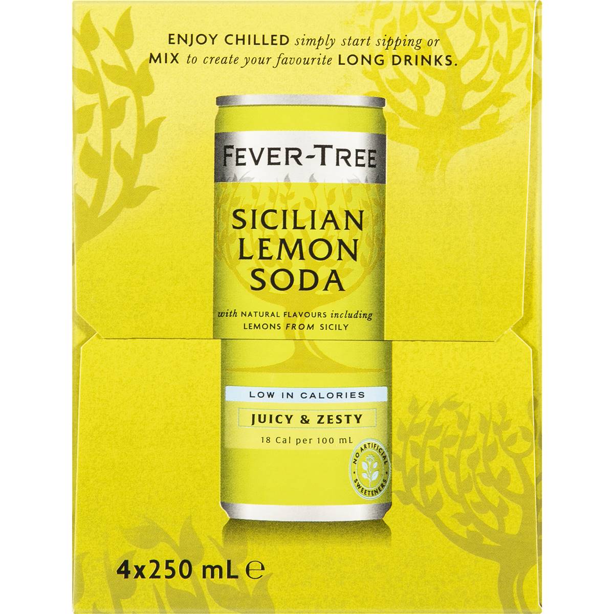 Fever-Tree Sicilian Lemon Soda 250ml x 4 Pack