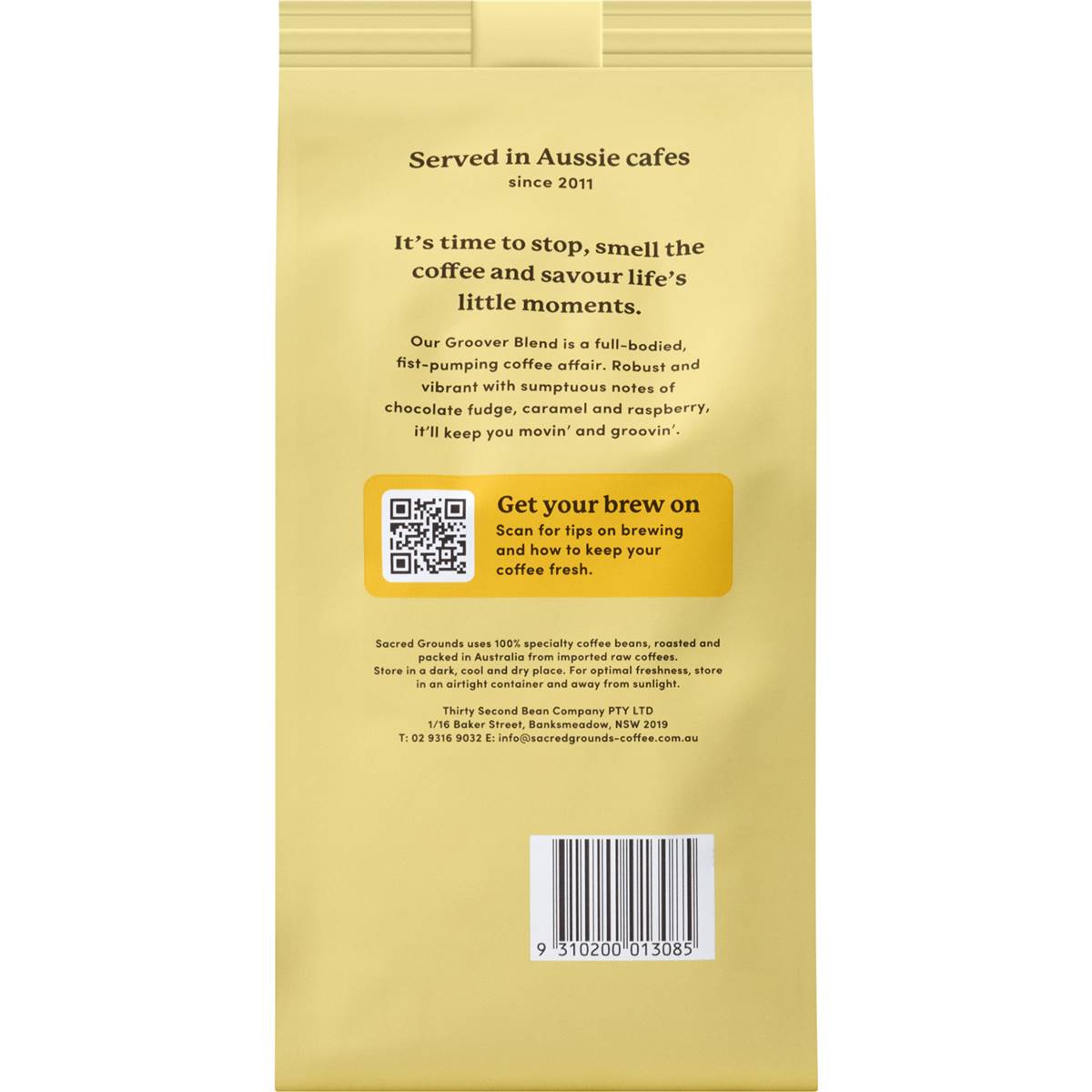 Sacred Grounds Groover Blend Ground Coffee 200g