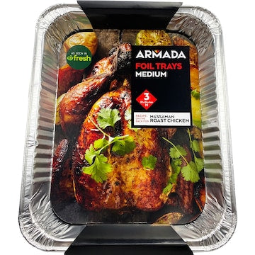 Armada BBQ Foil Trays Medium 3 pack