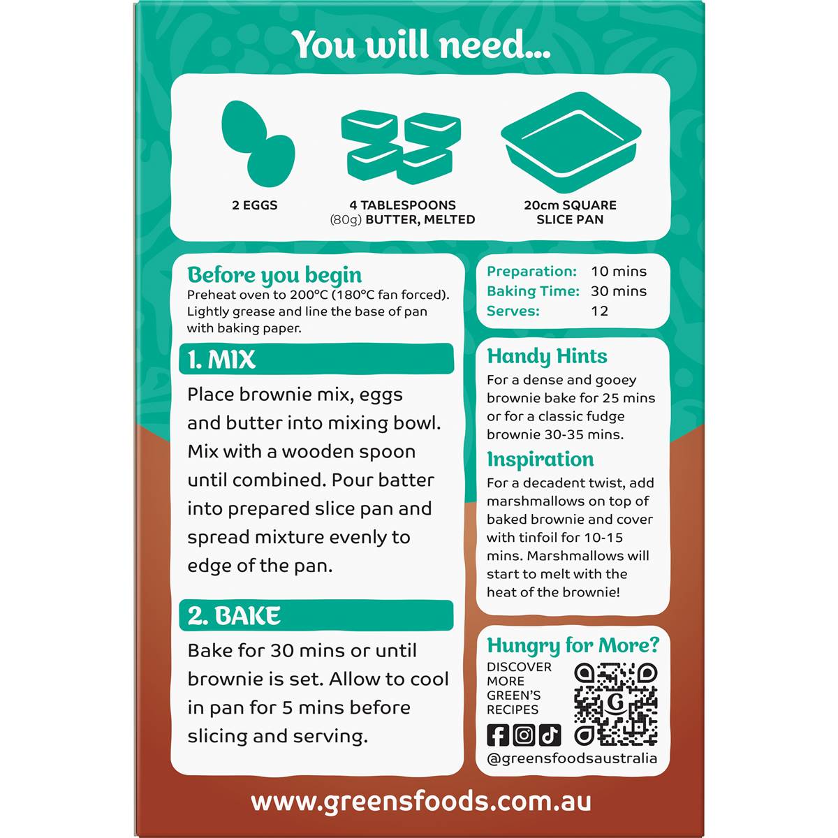 Green's Brownie Mix Chocolate 380g