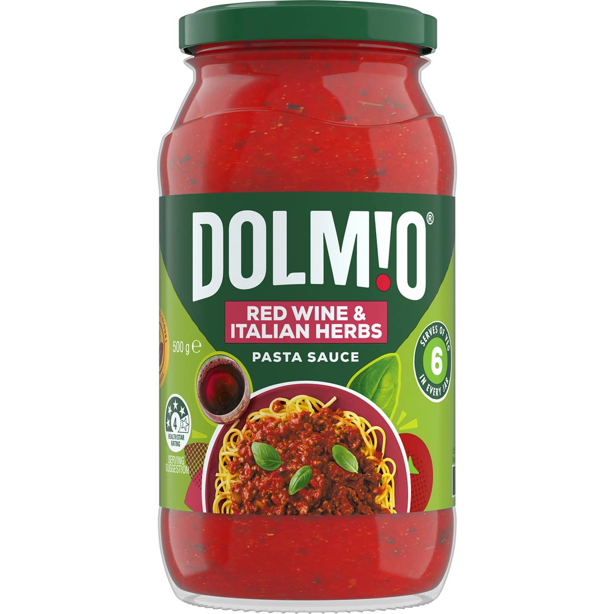 Dolmio Extra Red Wine & Italian Herbs Tomato Pasta Sauce 500g