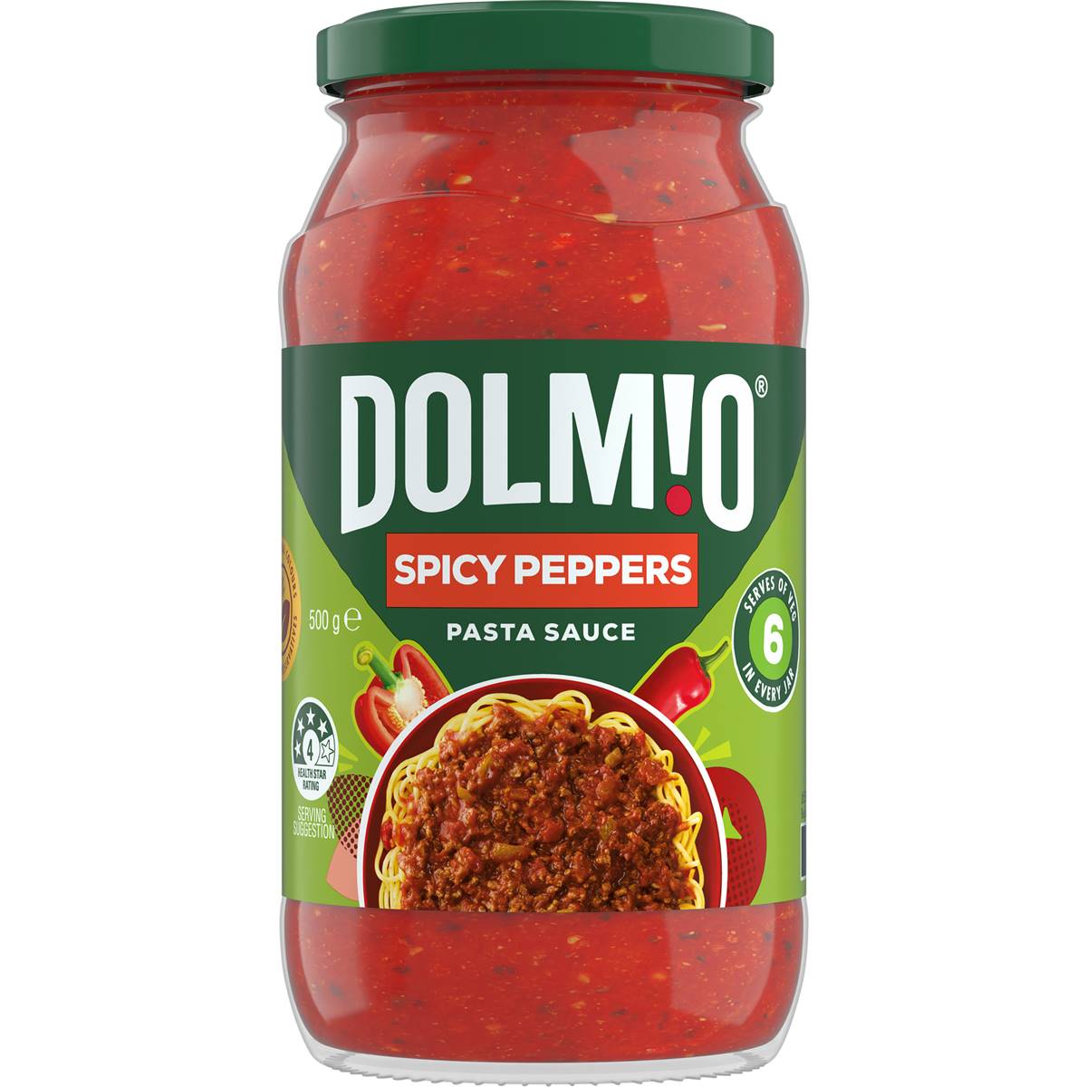 Dolmio Extra Spicy Peppers Tomato Pasta Sauce 500g