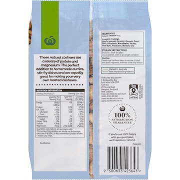 Woolworths Cashews 450g