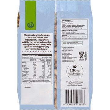 Woolworths Cashews 450g