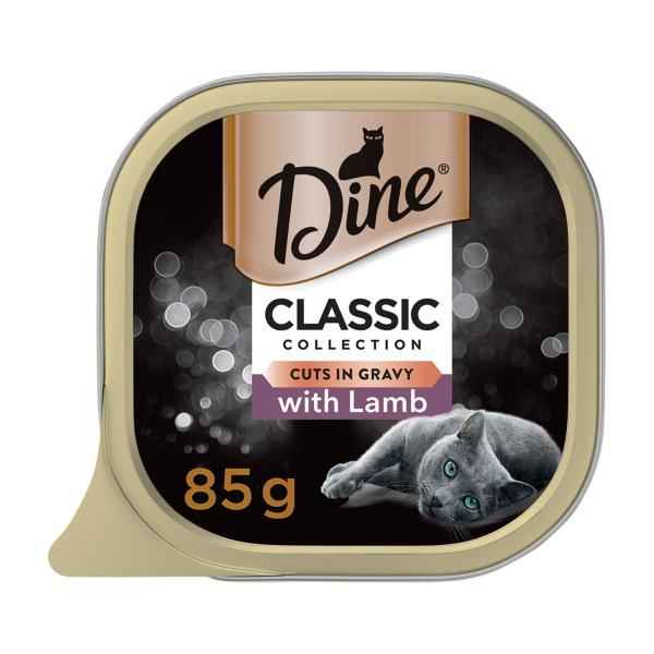Classic Collection Adult Wet Cat Food Cuts in Gravy with Lamb Tray