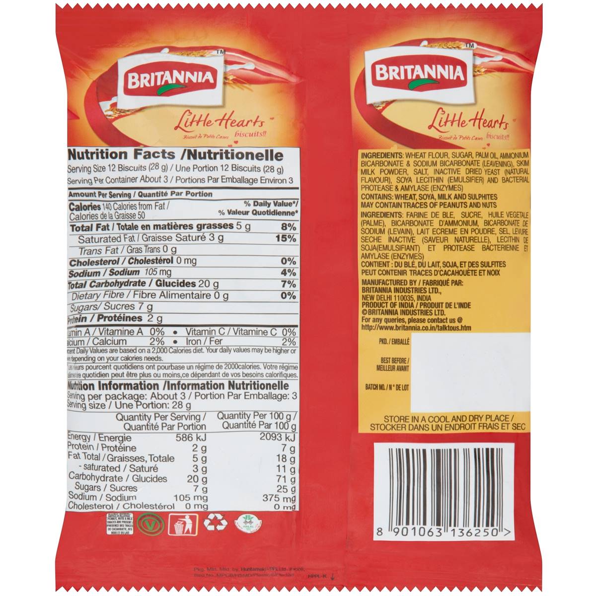 Britannia Little Hearts 75g