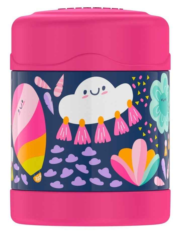 Whimsical Clouds Vacuum Insulated Food Jar 290ml in Navy