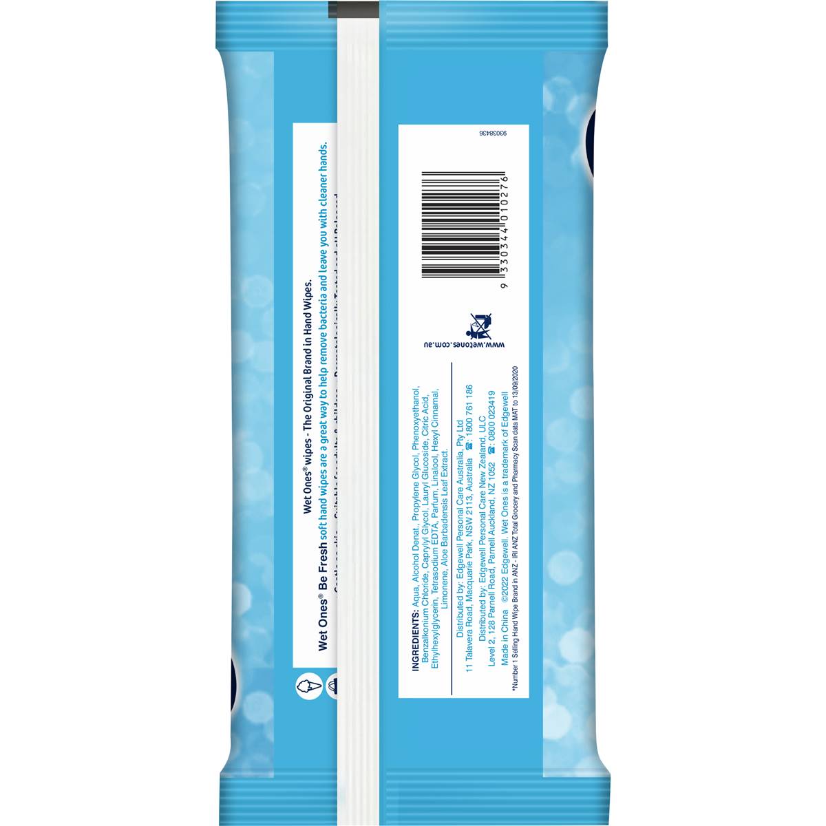 Wet Ones Moist Wipes Be Fresh 80 Pack