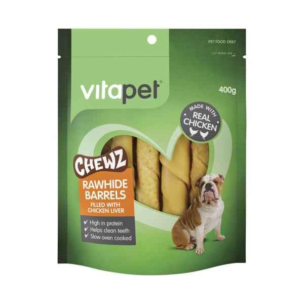 Chewz Rawhide Chicken Barrels Dog Treats