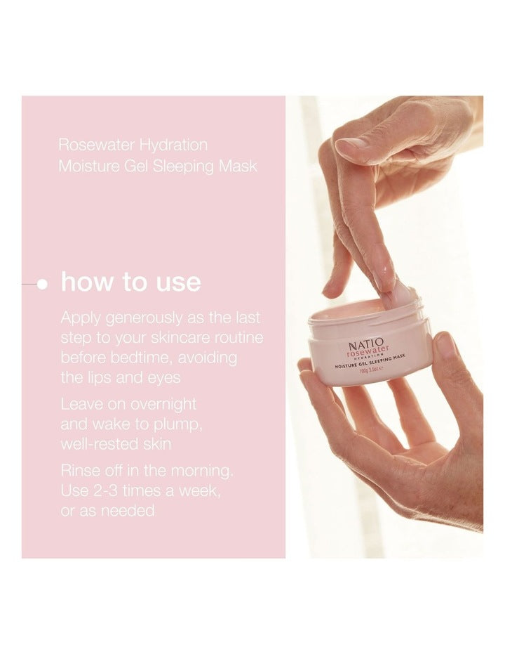 Rosewater Hydration Moisture Gel Sleeping Mask 100g