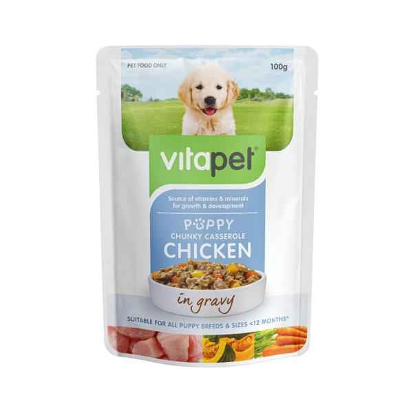 Puppy Chicken With Vegetables Dog Food Pouch