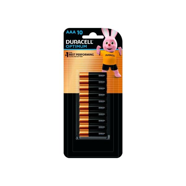 DURACELL OPTIMUM AAA ALKALINE BATTERIES 10 PACK