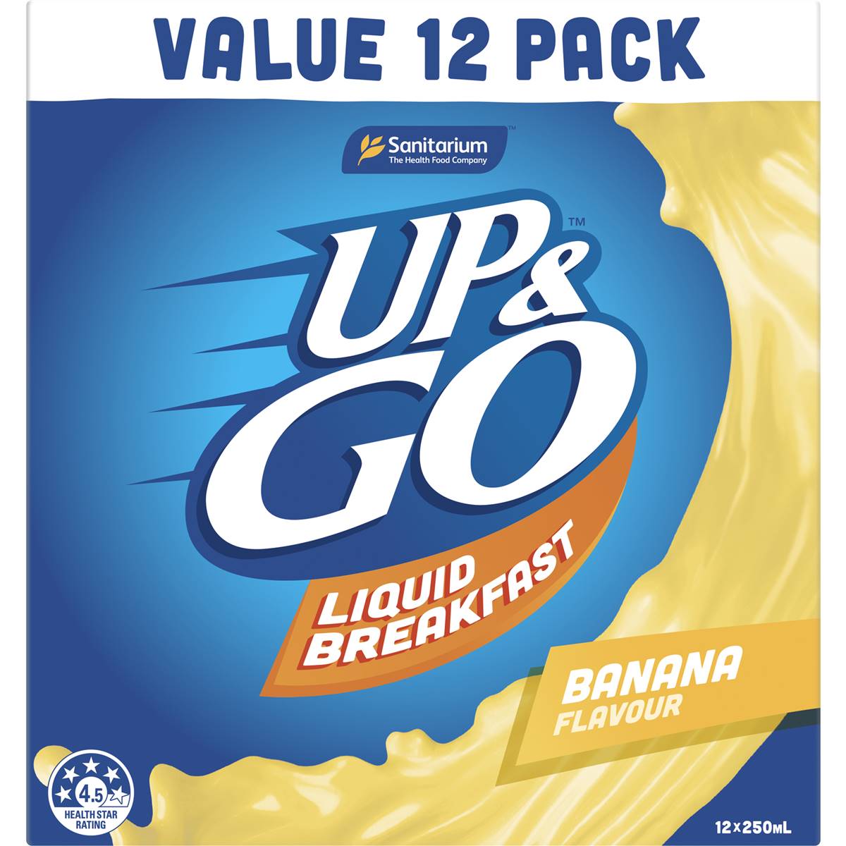 Up&Go Liquid Breakfast Banana 250mL x 12 pack