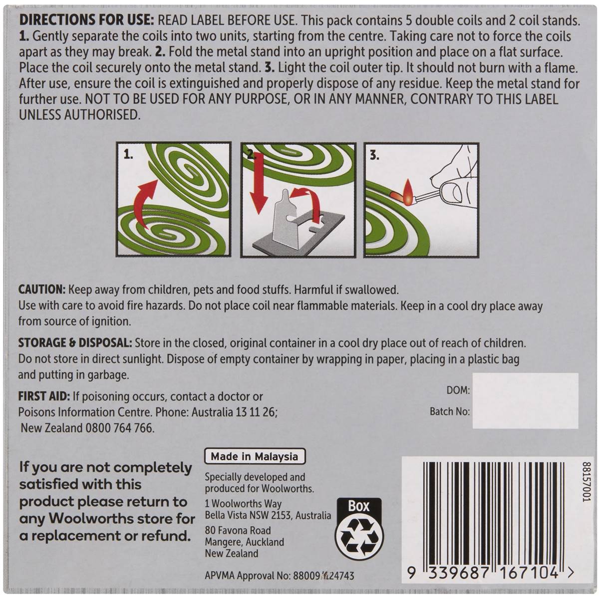 First Force Coils Fly & Insect 10 Pack