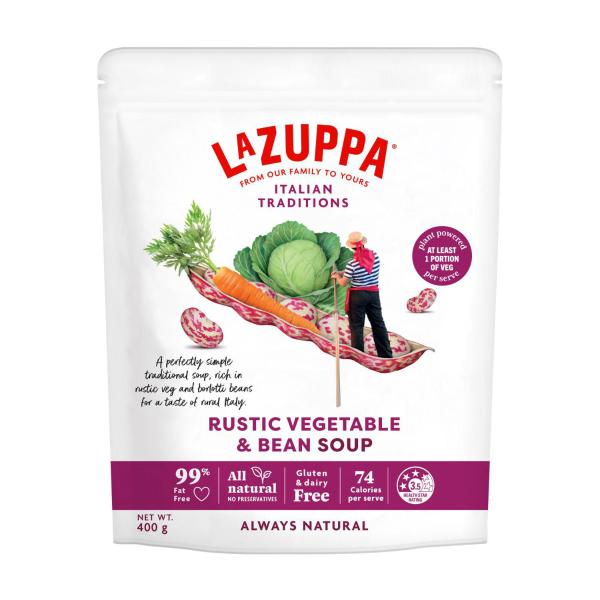 LA ZUPPA SOUP POUCH RUSTIC VEGETABLE & BEANS 400G