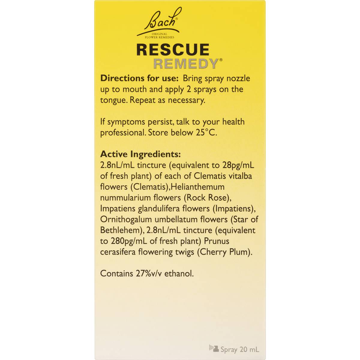 Rescue Remedy Liquid Spray 20mL