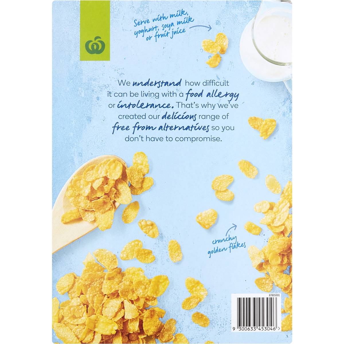 Woolworths Free From Gluten Cereal Cornflakes 375g