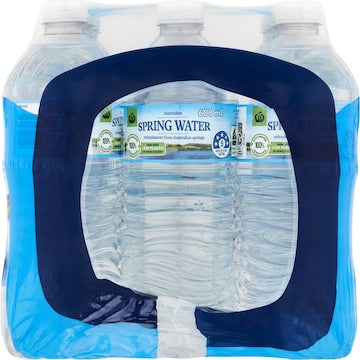 Woolworths Spring Water Bottles 600mL x 12 pack