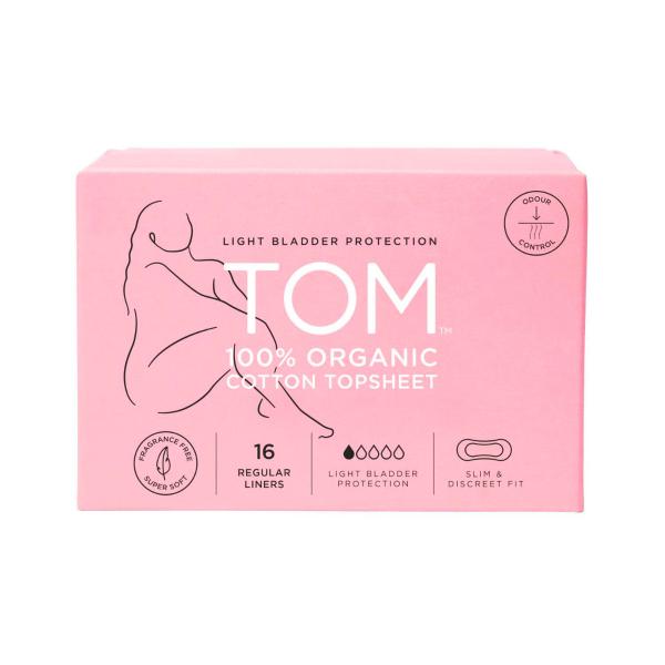 TOM INCONTINENCE LINERS REGULAR 16 PACK
