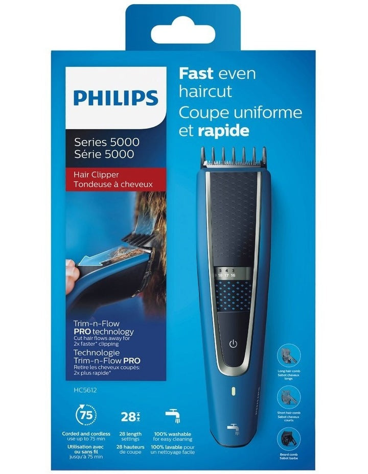 Series 5000 Hair Clipper HC5612/15 in Blue/Black