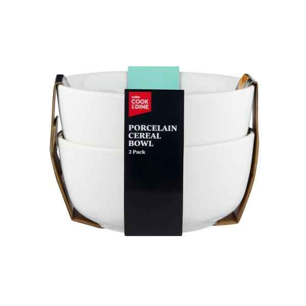 COOK & DINE PORCELAIN CEREAL BOWLS